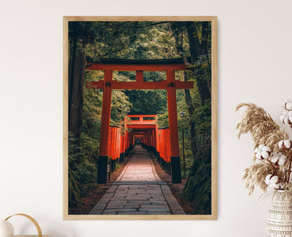 Affiche Fushimi Inari – Poster Art Japonais, Portes Torii Rouges
