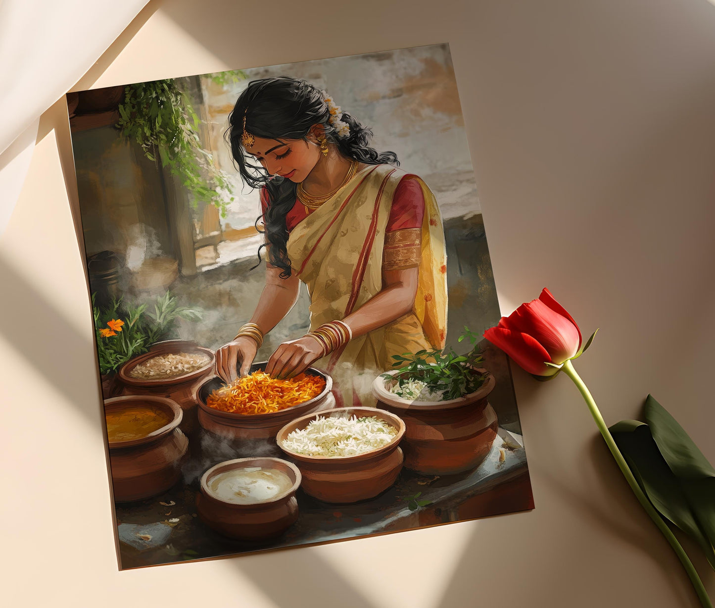 Affiche Biryani – Impression artistique de cuisine indienne et épices