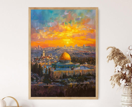 Affiche de la Coupole du Rocher – Art mural historique de Jérusalem