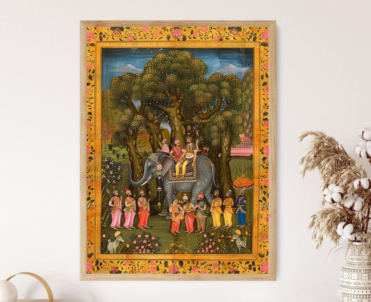 Affiche de Peinture Folklorique Rajasthani – Art Culturel Vibrant pour Domicile