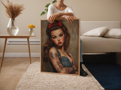 Affiche Rockabilly Vintage – Art de Pin-Up et Musique Rétro