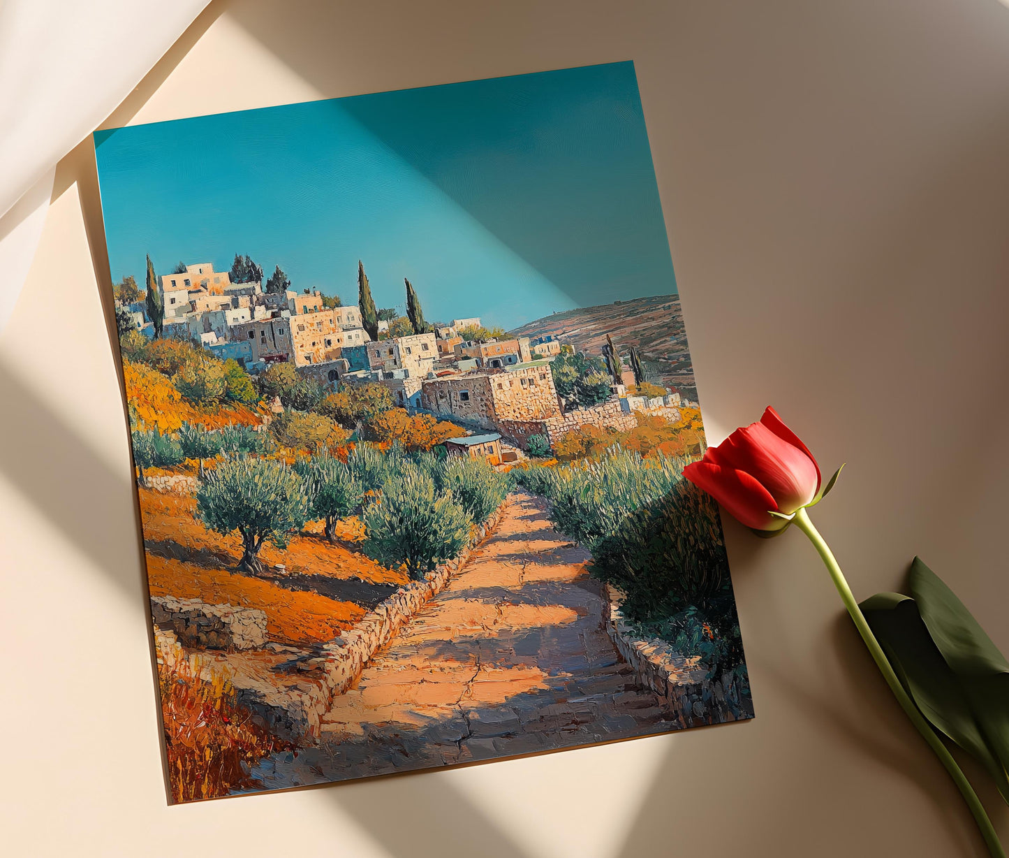 Affiche des Collines de Bethléem – Art de paysages palestiniens