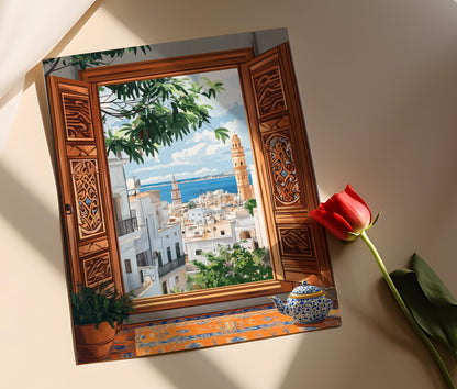 Affiche Casbah d'Alger – Poster Fenêtre Berbère, Architecture Algérienne