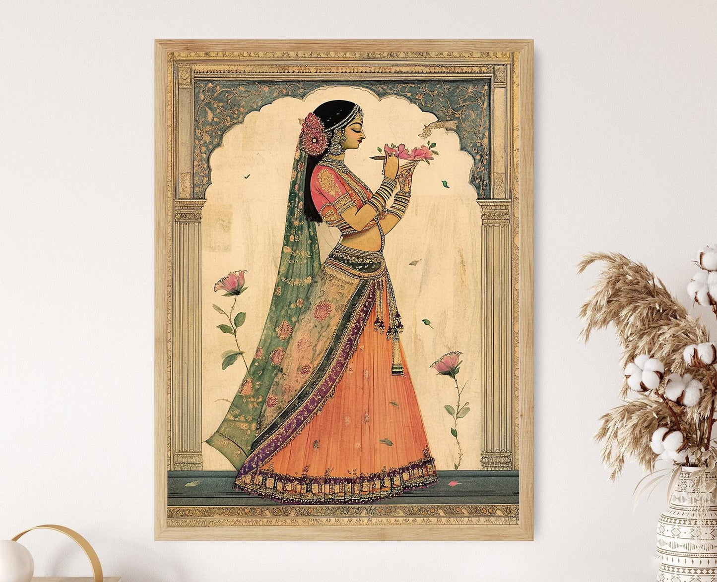 Affiche Art Rajasthani – Poster Folklore Indien Éblouissant