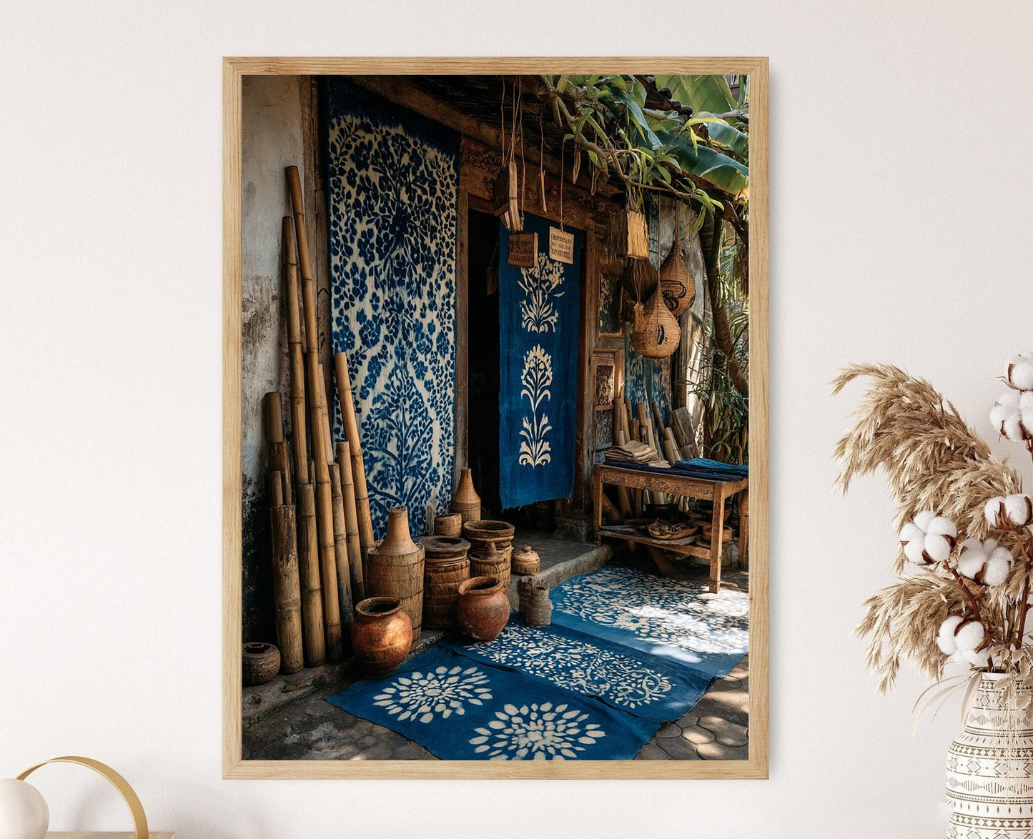 Affiche Batik Balinais – Impression Textile Indonésienne en Vectoriel