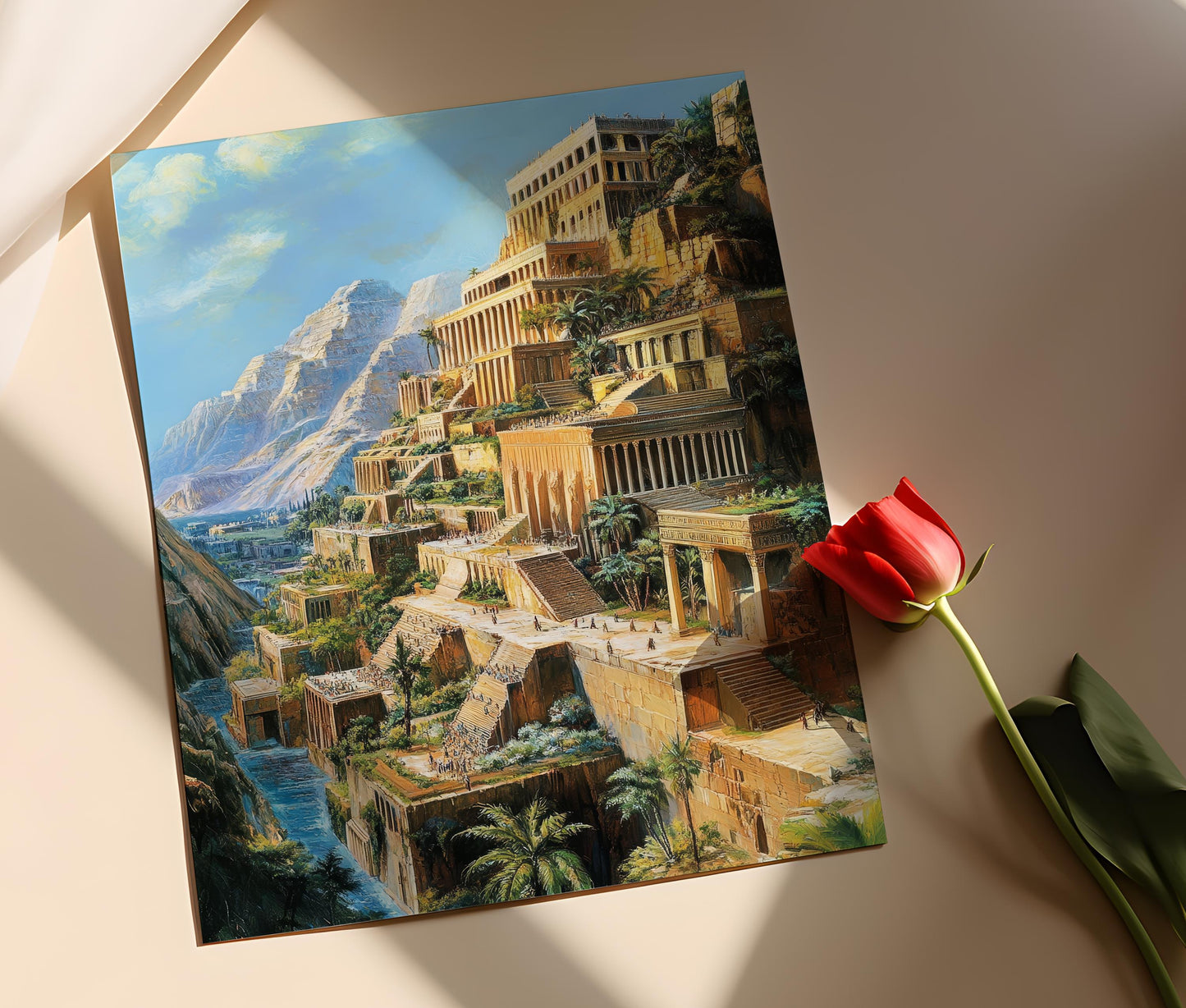 Affiche Jardins Suspendus de Babylone – Impression d'Art Verdoyante