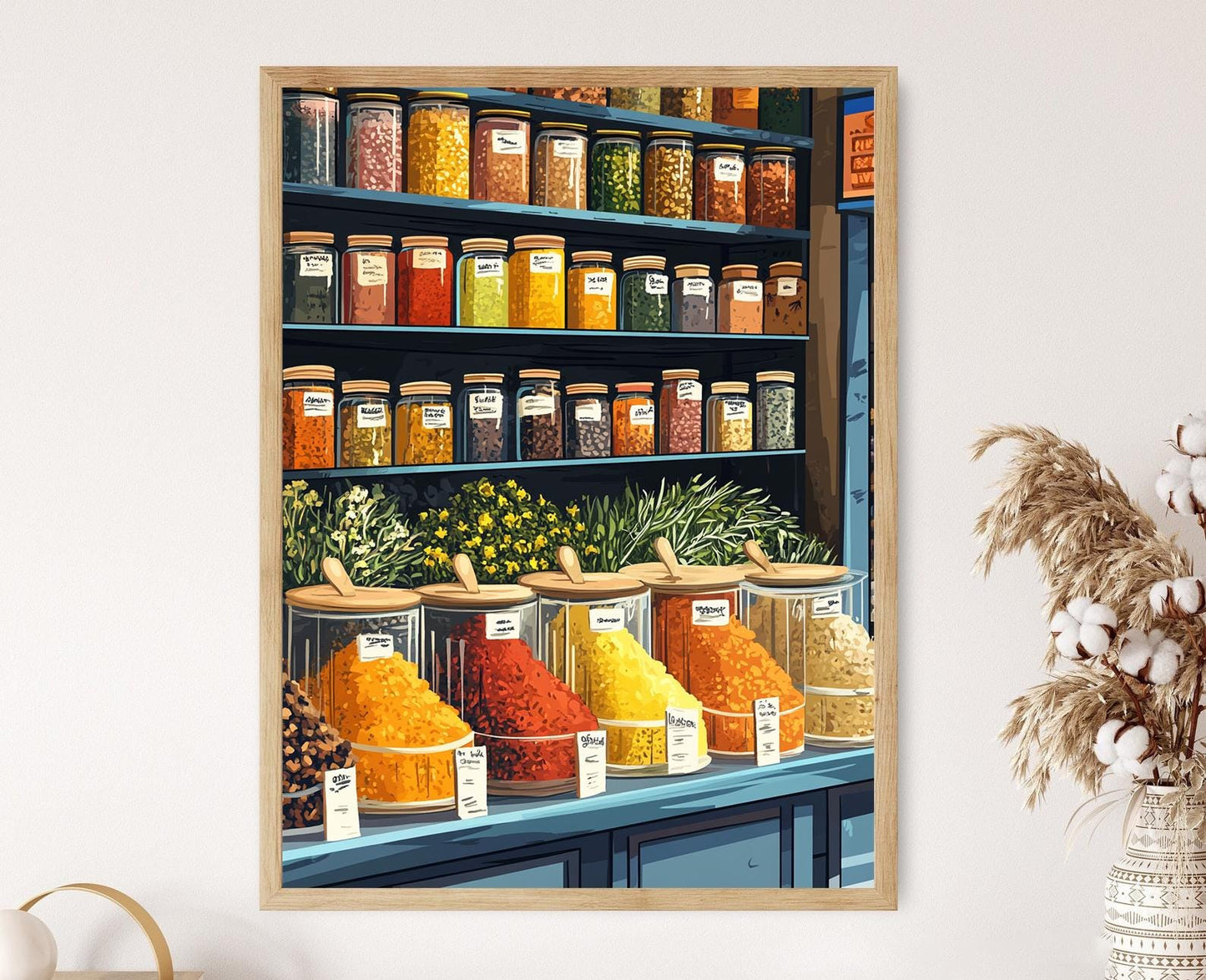 Affiche Marché d'Épices Guyanais – Art Culinaire Caraïbes en Vectoriel