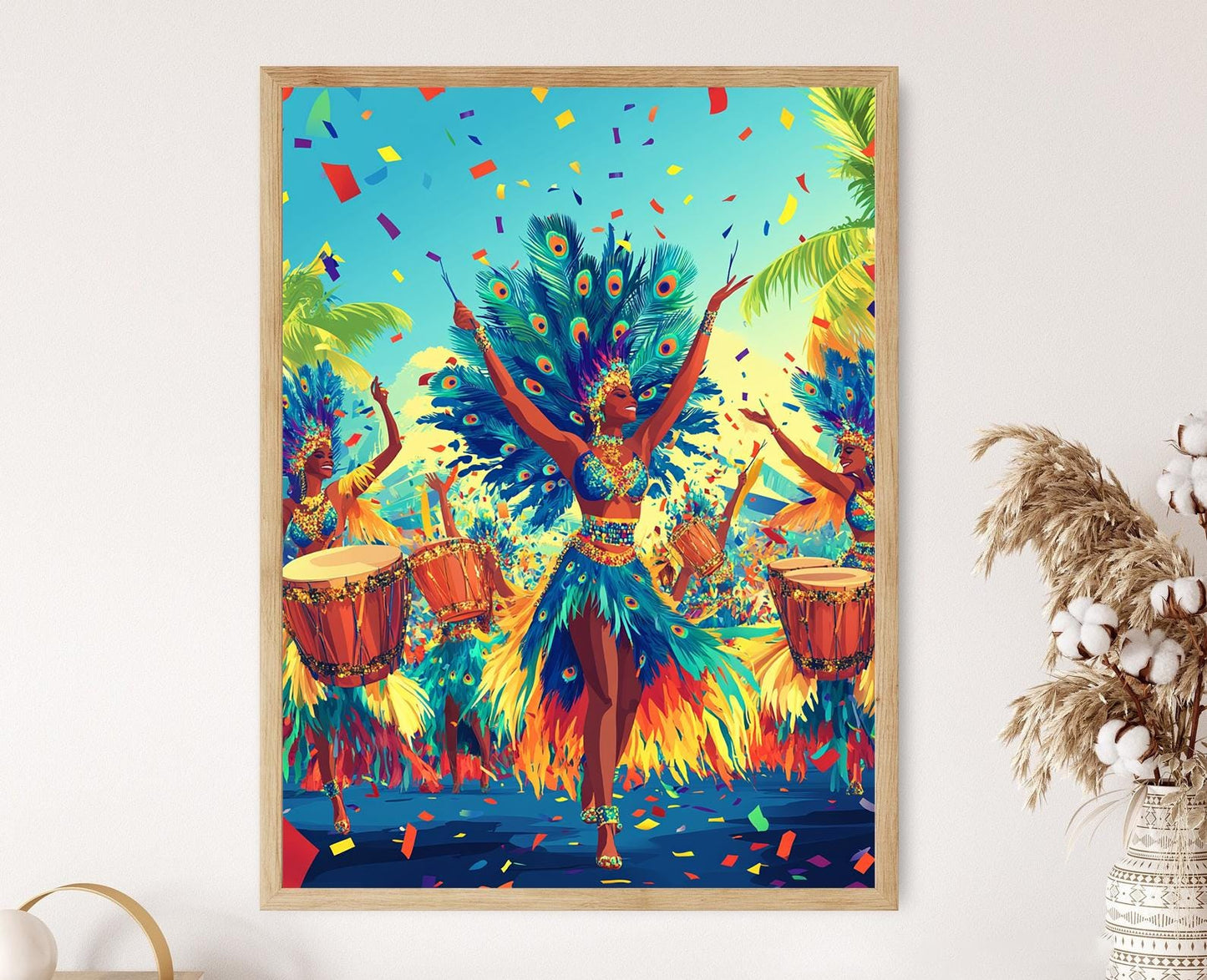 Affiche Danseurs de Festival Guyanais – Art de Costume de Carnival
