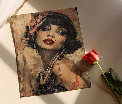 Affiche Art Déco Femme – Poster Portrait Élégant des Années 1920