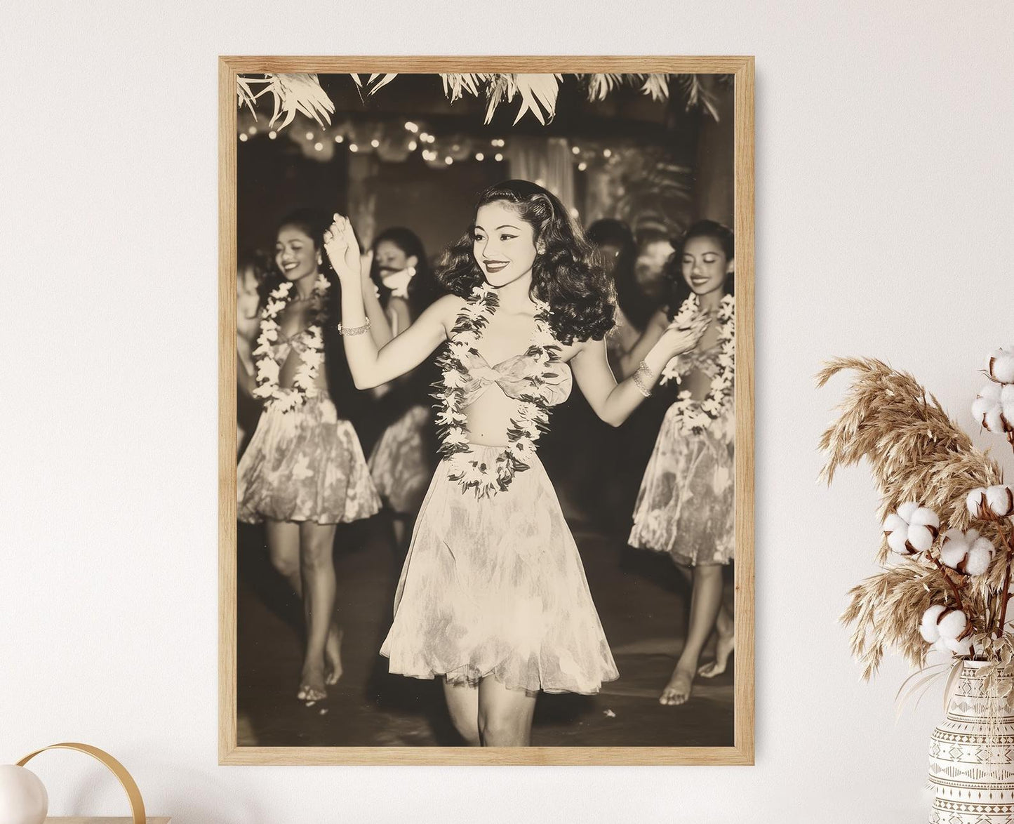Affiche Vintage - Photo des Danseurs Hula des Années 1940