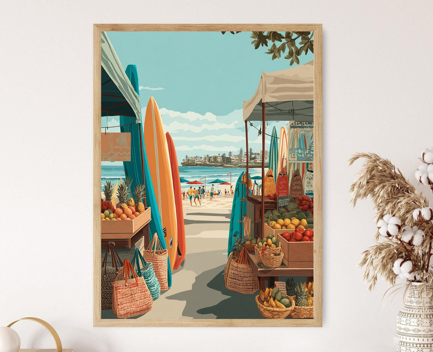 Affiche Manly Beach - Poster Art Côtière de Nouvelle-Galles du Sud