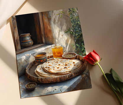 Affiche Art du Plateau Somali – Décor de Cuisine Africaine Traditionnel