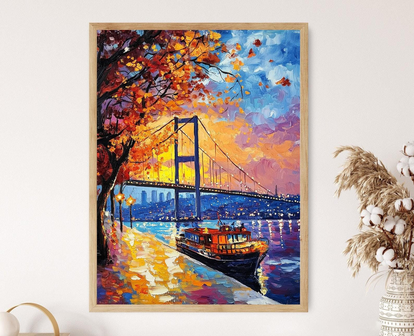 Affiche Pont du Bosphore au Crépuscule – Impression Art Turc Vibrant