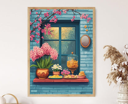 Affiche Nowruz – Poster Fleurs et Douceurs du Nouvel An Persan