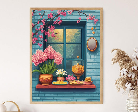 Affiche Nowruz – Poster Fleurs et Douceurs du Nouvel An Persan