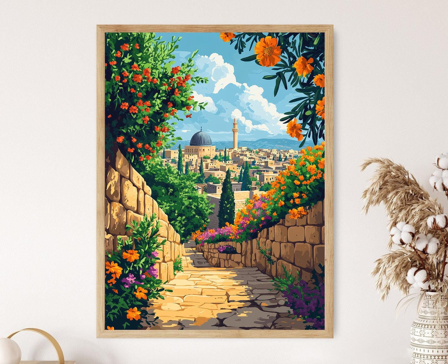 Affiche Tulkarm – Poster Art Culturelle Palestinienne, Paysage Scénique