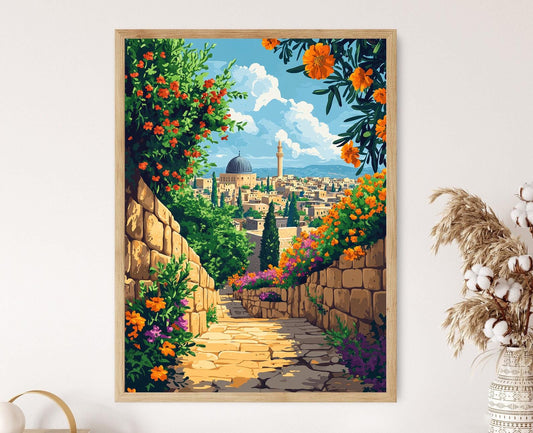 Affiche Tulkarm – Poster Art Culturelle Palestinienne, Paysage Scénique