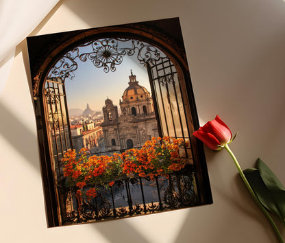 Affiche Mexico – Poster Vue du Zócalo et de la Cathédrale