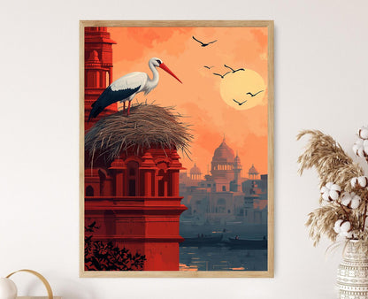 Affiche Ujjain : Art de la flèche du temple de la ville sacrée