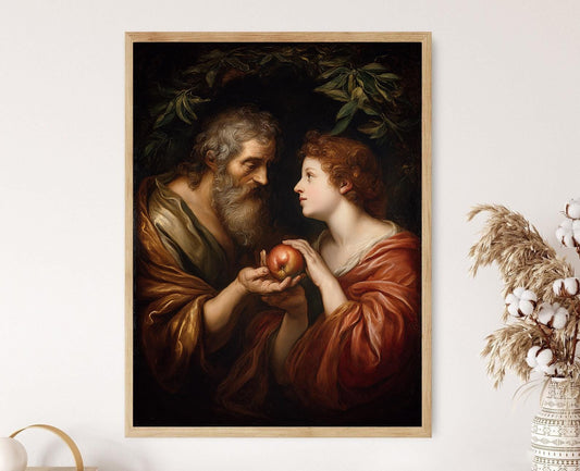 Affiche Adam et Eve – Poster Baroque Renaissance Biblique