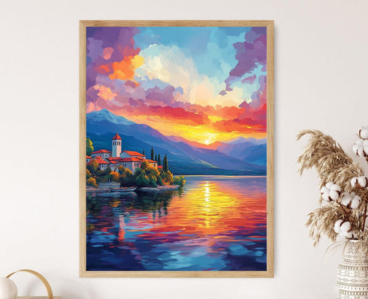 Affiche Lever de Soleil sur le Lac Sevan – Poster Vue des Montagnes Arméniennes