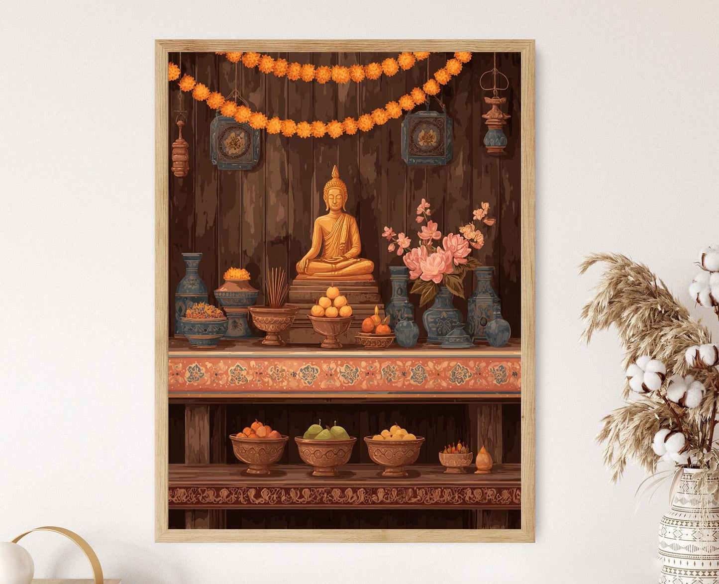 Affiche Autel Bouddhiste Luang Prabang – Art de Temple du Laos