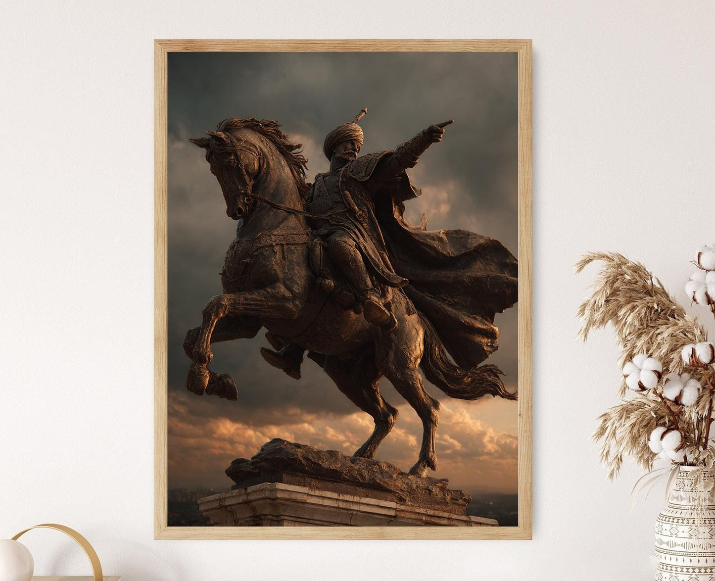 Affiche Sultane Ottomane – Poster Statue Équestre en Bronze