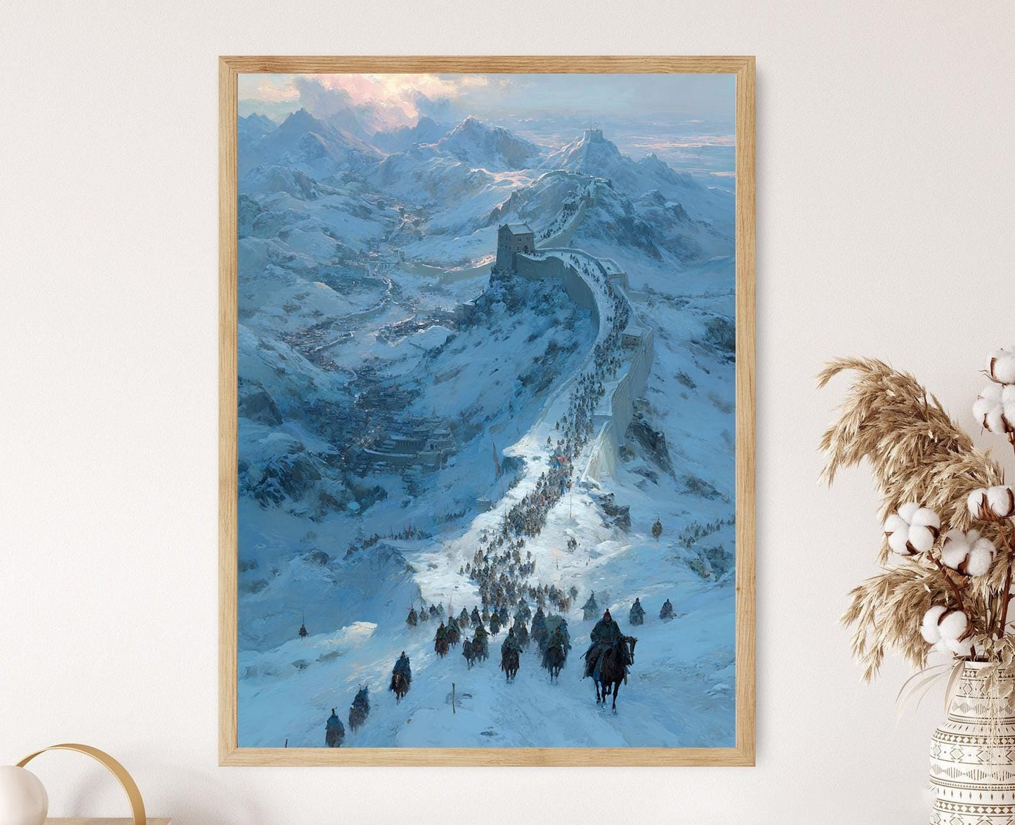 Affiche Gengis Khan – Poster de la Bataille Historique à la Grande Muraille