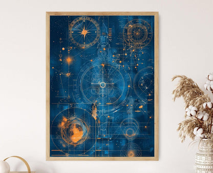 Affiche Système Solaire – Imprimé d'Art Spacieux pour Enfants