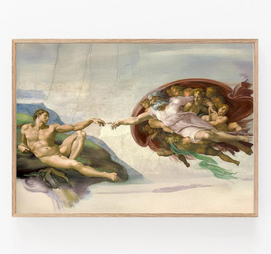 Affiche Michel-Ange – Poster La Création d'Adam, 1512, Art Raffiné