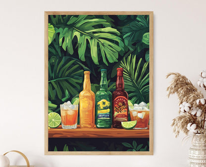 Affiche Boissons Guyanaises – Art Print du Marché Traditionnel