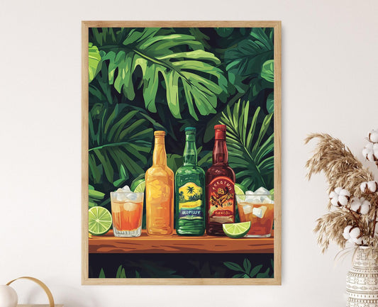 Affiche Boissons Guyanaises – Art Print du Marché Traditionnel