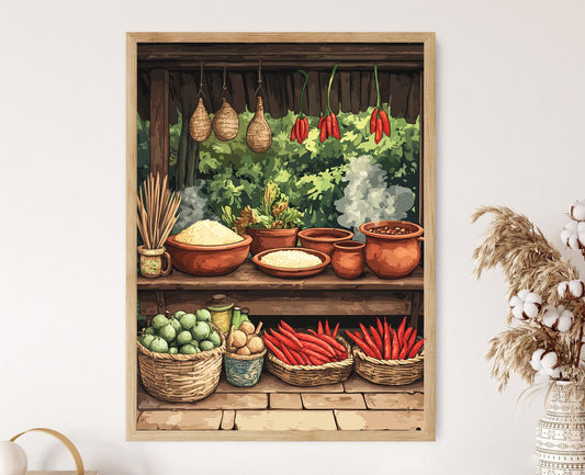 Affiche Pepperpot Guyanais – Poster Art Culinaire Île en Vectoriel