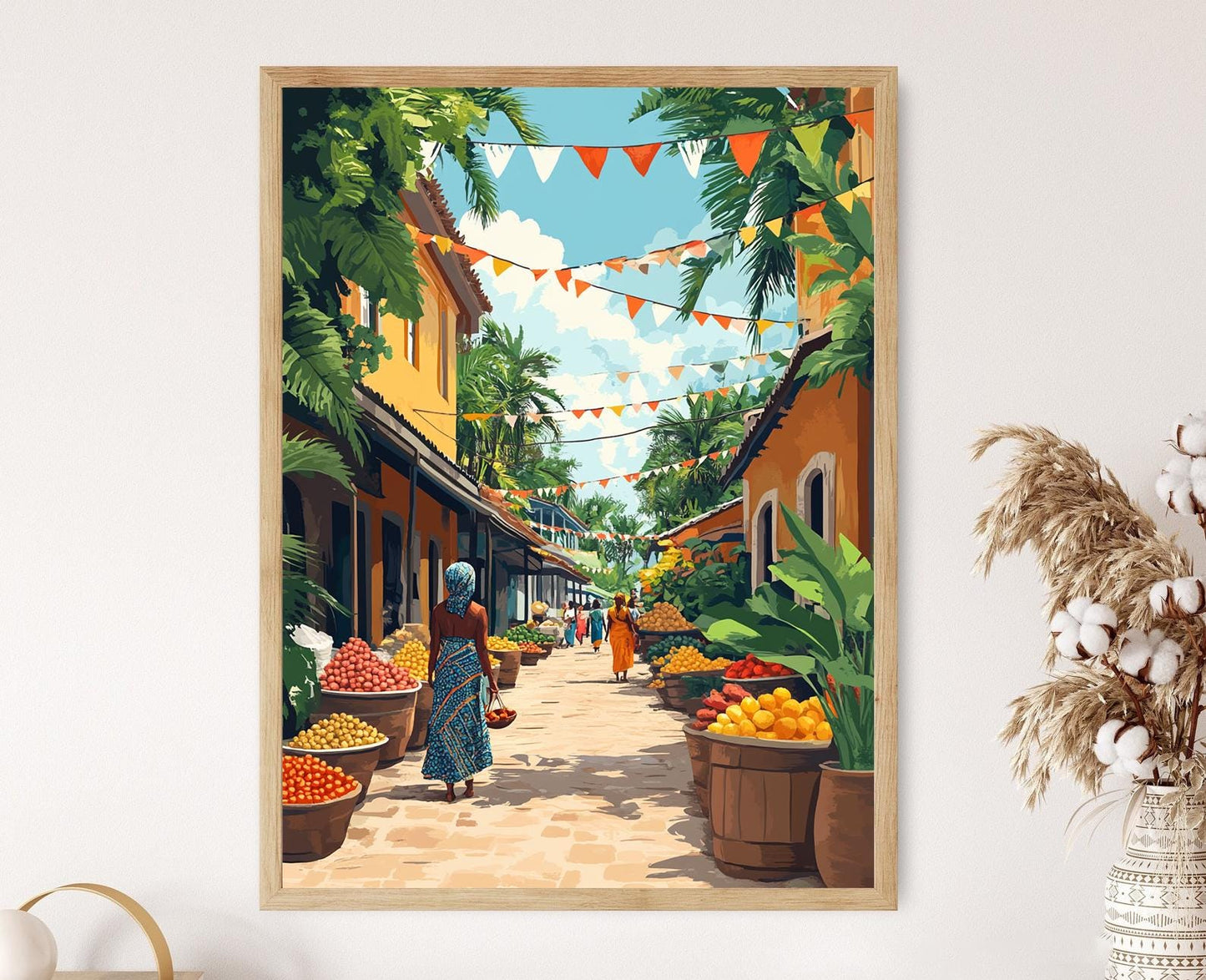 Affiche Marché de Georgetown – Poster Art de Rue Culturelle en Vectoriel