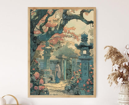 Affiche Jardin Japonais - Impression artistique inspirée de Hiroshi Yoshida