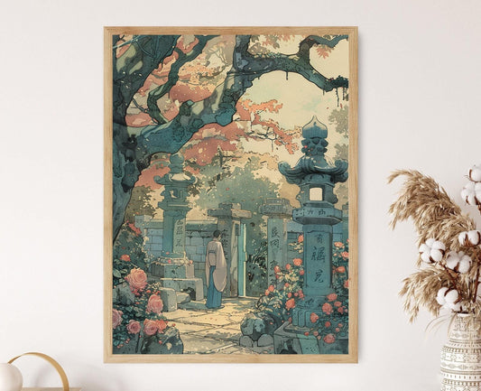 Affiche Jardin Japonais - Impression artistique inspirée de Hiroshi Yoshida
