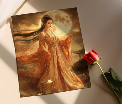 Affiche Chang'e, Déesse de la Lune – Art de Mythologie Chinoise