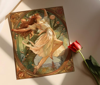Affiche Art Nouveau – Poster Décoratif Alphonse Mucha Élégant