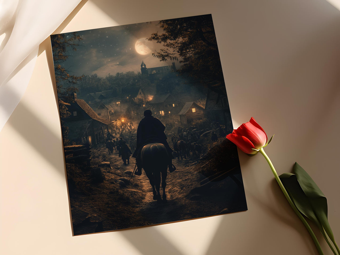 Affiche Paul Revere – Illustration héroïque de la Révolution américaine