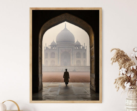 Affiche Mystique Taj Mahal – Impression Art en Brume Matinale