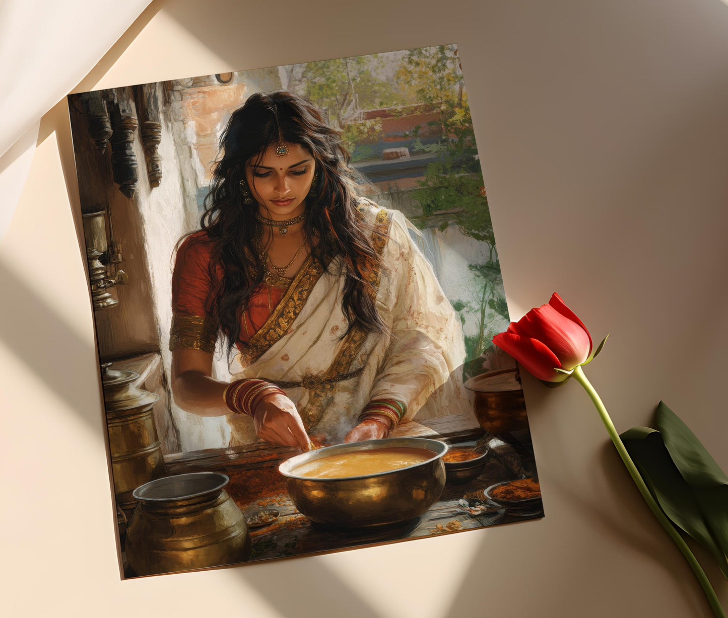 Affiche Chai Indien – Poster Scène Rustique de Cuisine