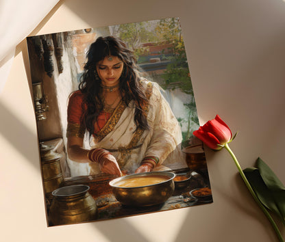 Affiche Chai Indien – Poster Scène Rustique de Cuisine