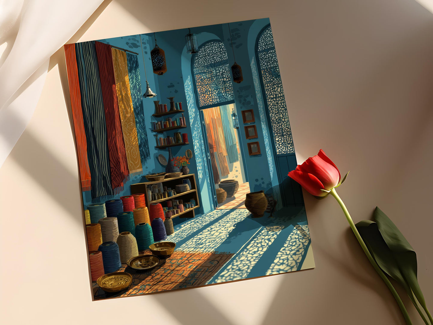 Affiche en Soie de Damas – Art Print Culturel Syrien en Vectoriel