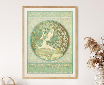 Affiche Lierre 1901 – Poster Art Alphonse Mucha Élégant