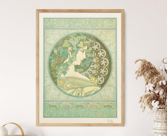 Affiche Lierre 1901 – Poster Art Alphonse Mucha Élégant