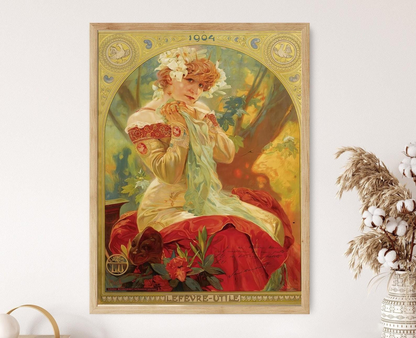 Affiche Mucha – Poster Sarah Bernhardt, 1903, Art déco élégant