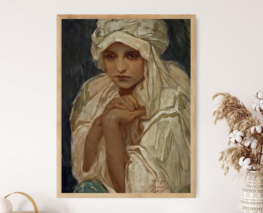 Affiche Art Nouveau – Poster Illustration Vintage de Portrait d'Alphonse Mucha