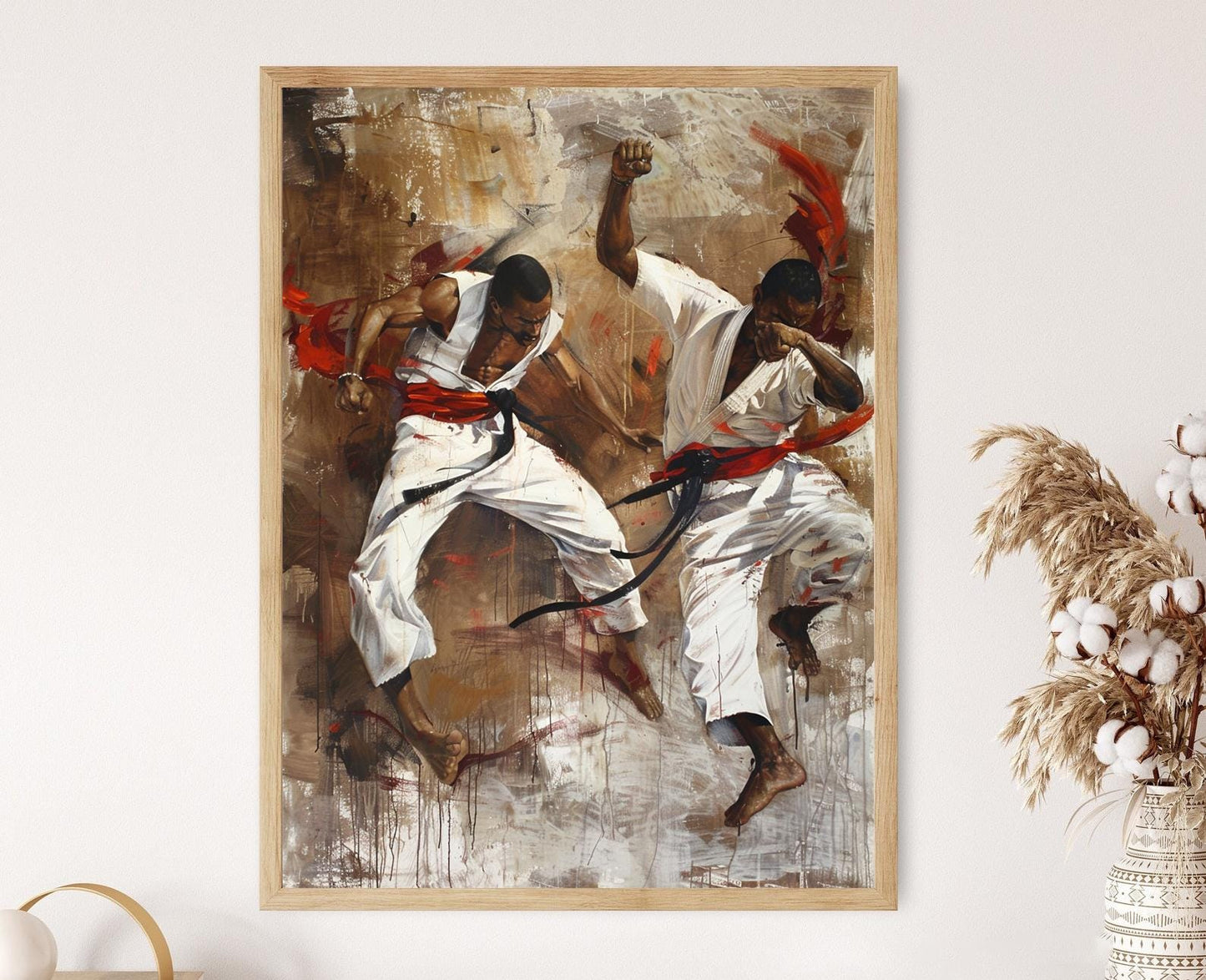 Affiche Capoeira – Poster Arts Martiaux Brésiliens, Décor Dojo