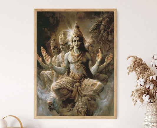 Affiche Bhagavad Gita – Impression artistique, décoration spirituelle
