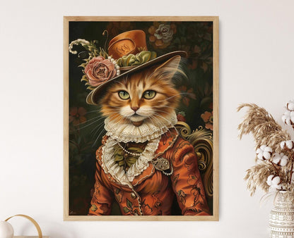 Affiche Chats Adorables en Tenues Victoriennes – Art Nostalgique de Louis Wain